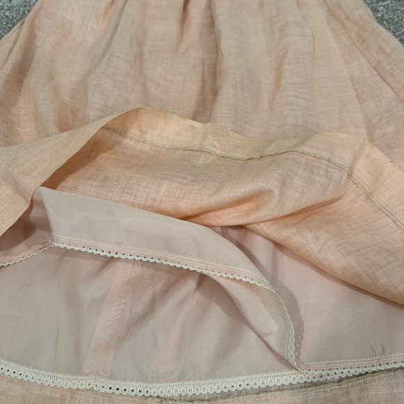 Vintage 1980s LORRIE KABALA Victorian 2pc Lace Linen Set, Juliet Sleeves Size 8 - Picture 9 of 16